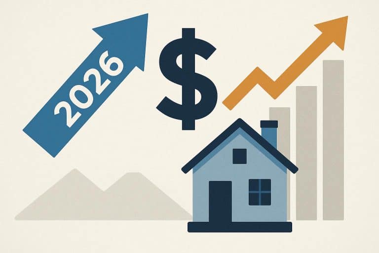 Long-Term Insights – How 2026 Trends Will Influence Mortgage Rates Rising mortgage rate graph illustrating projected market trends for long-term real estate insights