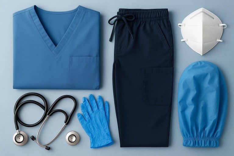 Modern healthcare uniforms showcasing comfort features, protective fabrics, and professional styles