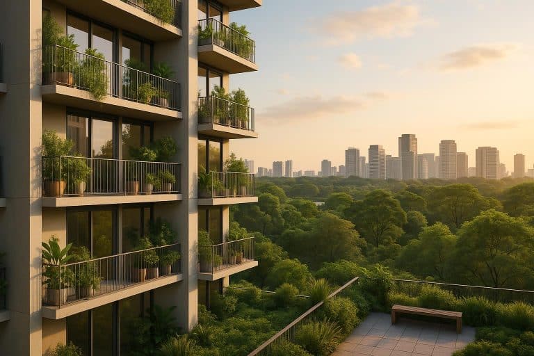 Modern eco-friendly Singapore homes with wellness amenities and lush green design features