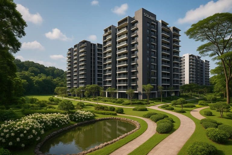 Solano Grand Bukit Panjang surrounded by lush greenery and modern suburban landscape